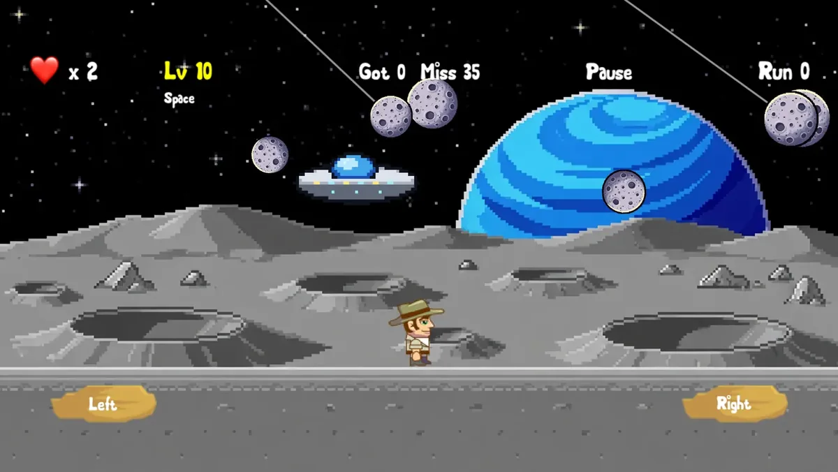 Coin Adventure space world, with the saucer.